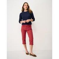Crew Clothing Mid Rise Slim Fit Cropped Jeans Red