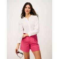 Crew Clothing Linen Rich Shorts Medium Pink
