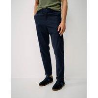 Crew Clothing Slim Fit Cotton Rich Washed Stretch Chinos Dark Navy