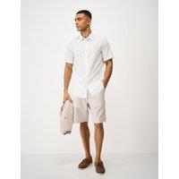 Crew Clothing Regular Fit Pure Cotton Seersucker Shirt White