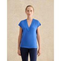 HOBBS V-Neck Cap Sleeve Top Blue