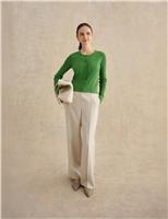 HOBBS Textured Button Front Cardigan Green