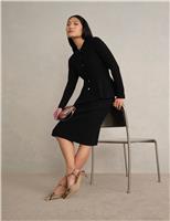 HOBBS Knitted Midi Dress Black