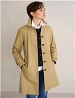 HOBBS Cotton Rich Collared Trench Coat Navy