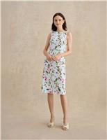 Cotton Rich Floral Knee Length Shift Dress
