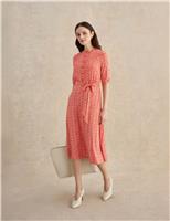 Jersey Geometric Knee Length Tea Dress