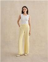 Pure Linen Wide Leg Trousers