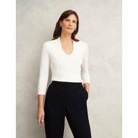HOBBS V-Neck Top Cream