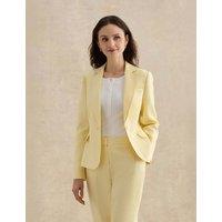 HOBBS Pure Linen Tailored Jacket Yellow