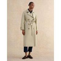 HOBBS Cotton Rich Double Breasted Trench Coat Sage