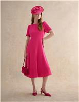 HOBBS Midi Skater Dress Pink