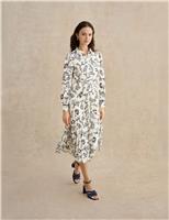HOBBS Floral Midi Shirt Dress Navy Mix