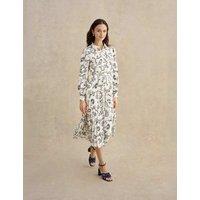 HOBBS Floral Midi Shirt Dress Navy Mix