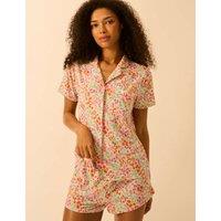 Stripe & Stare Modal Rich Floral Shortie Set Pink Mix