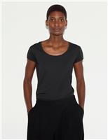 Pure Cotton Scoop Neck T-Shirt