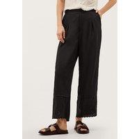 Monsoon Embroidered Wide Leg Trousers Black Mix