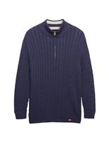 Pure Cotton Cable Knit Half Zip Jumper