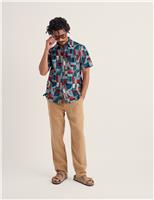 Regular Fit Geometric Short Sleeve Shirt