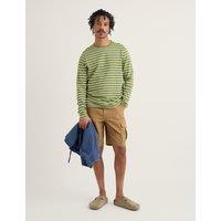 Seasalt Cornwall Pure Cotton Striped Crew Neck Top Green Mix