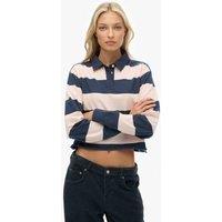 Superdry & Co Pure Cotton Striped Rugby Top Navy Mix