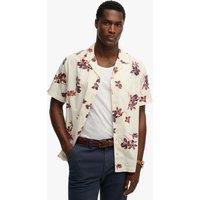 Superdry & Co Relaxed Fit Pure Cotton Floral Shirt Cream