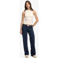 Superdry & Co Cotton Rich Fold Over Slim Fit Joggers Navy
