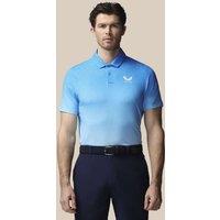 Castore Golf Map Print Technical Polo Shirt Bright Blue