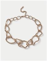 Textured Irregular Link Necklace