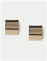 Square Metal Stud Earrings