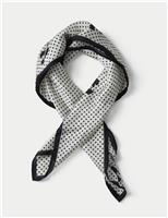 Polka And Floral Scarf