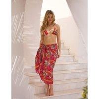 South Beach Leopard Print Floral Midaxi Sarong Multi