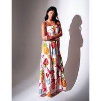 South Beach Pure Cotton Printed Strappy Maxi Dress Multi
