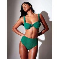 South Beach Textured Wired Bikini Top Green