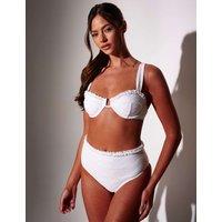 South Beach Tummy Control High Waisted Bikini Bottoms White