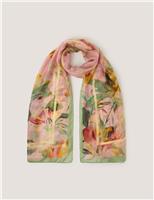 Pure Silk Floral Scarf