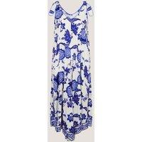 Monsoon Floral Tie Shoulder Jumpsuit Blue Mix