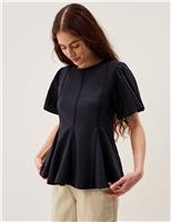 Pure Cotton Peplum Top