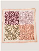 Pure Silk Floral Square Scarf