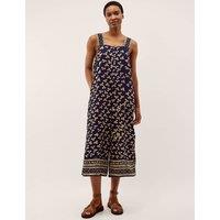 Monsoon Printed Culotte Jumpsuit Navy Mix