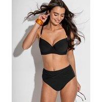 Pour Moi Tulum Luxe Matte Padded Underwired Bikini Top Black