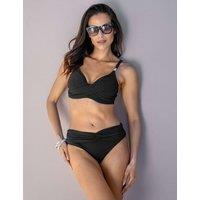 Pour Moi Tulum Luxe Matte Non Padded Underwired Twist Front Bikini Top Black