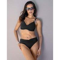 Pour Moi Tulum Luxe Matte Non Padded Underwired Twist Front Bikini Top Black