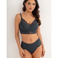 Pour Moi Love To Lounge Cotton Blend High Waisted Briefs Grey