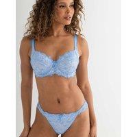 Pour Moi Amour Lace Brazilian Knickers Light Blue Mix