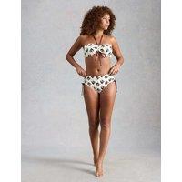 White Stuff Printed High Waisted Bikini Bottoms White Mix