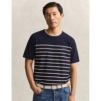 GANT Pure Cotton Striped T-Shirt Blue Mix