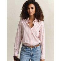 GANT Relaxed Fit Striped Luxury Oxford Shirt Pink Mix