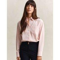 GANT Regular Fit Classic Poplin Striped Shirt Pink