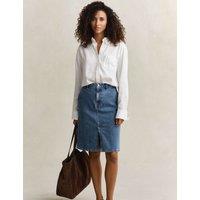 GANT Denim Midi Pencil Skirt Blue Denim