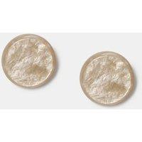 M&S Resin Circle Stud Earrings Cream
